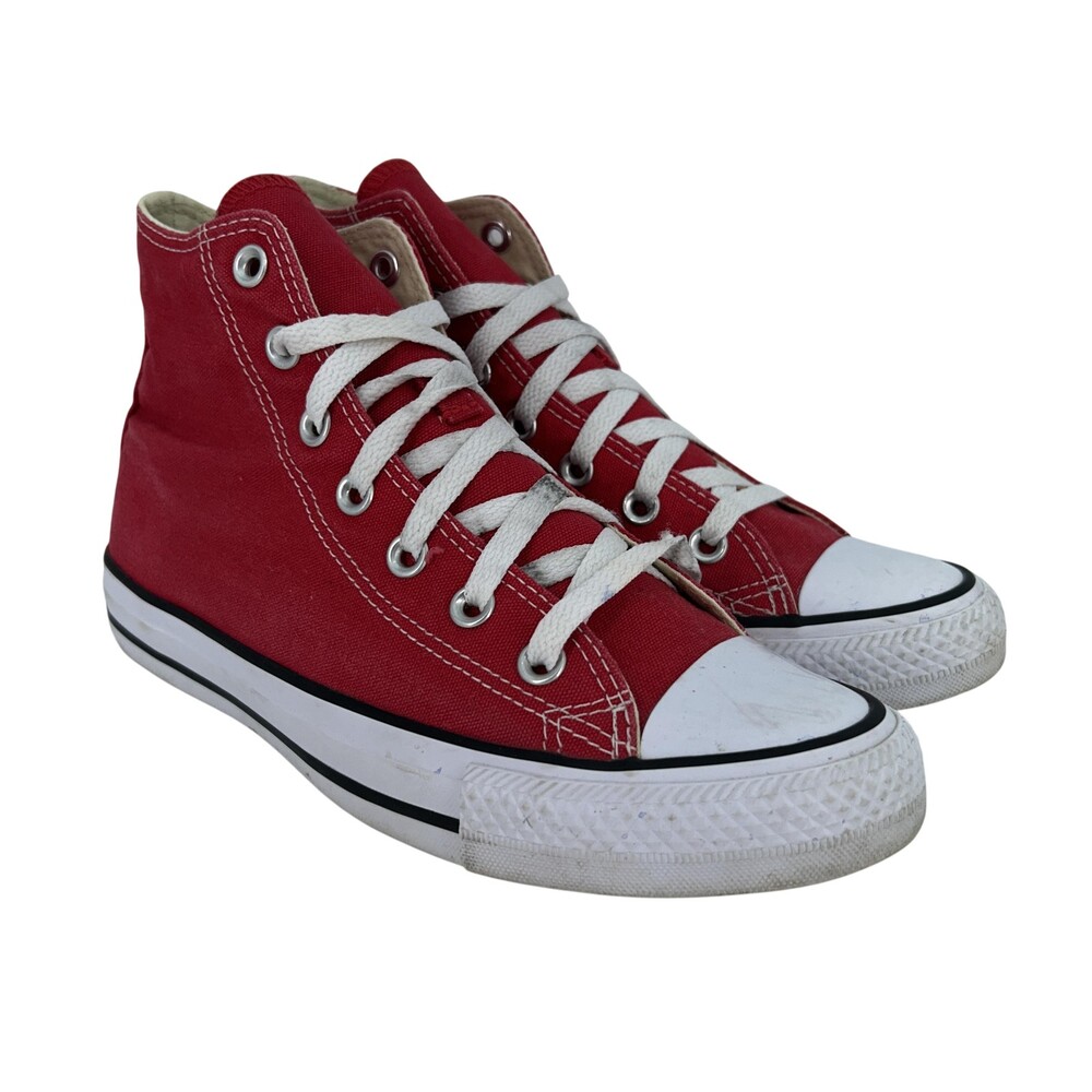 Converse Chuck Taylor All Star Shoes Womens Size 8 Red High Top Canvas Sneakers